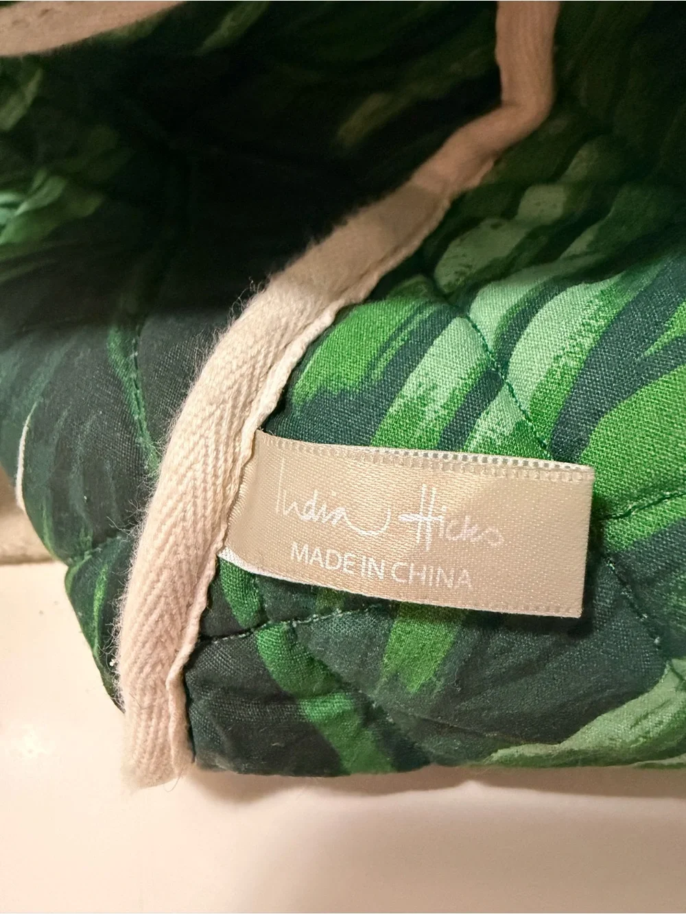 Green Tropical Quilted Tote